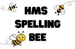 HMS spelling bee with cartoon bees